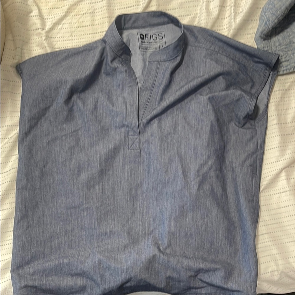 Figs Technical Collection Shirt in Denim Blue - Picture 2 of 2